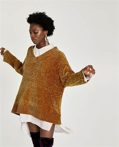 zara oversized chenille sweater.